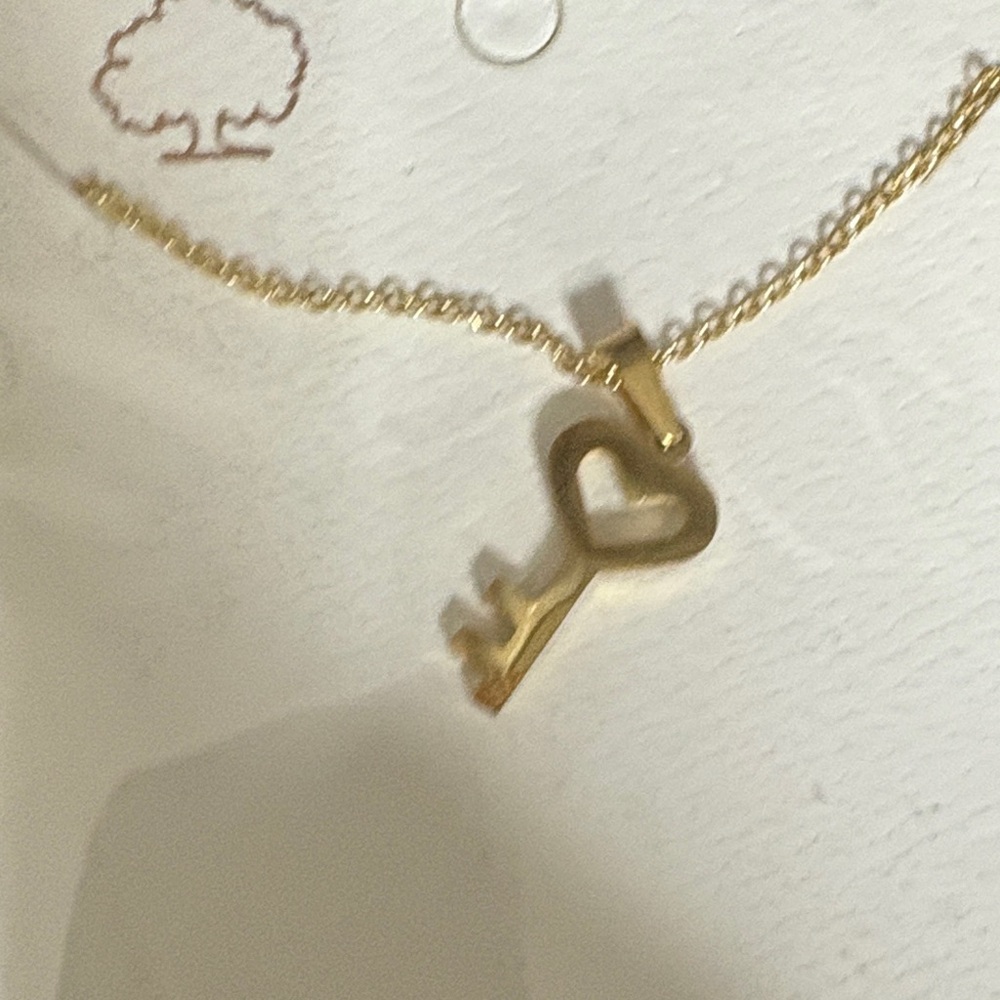 Gold Key Pendant Necklace